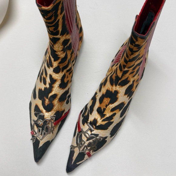 Authentic vintage Christian Dior leopard boots 38.5 john galliano - Picture 3 of 17